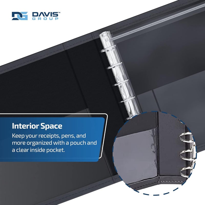 Davis Group Premium 3-Up Business Checkbook Binder, Big and Small Business Essentials for Checks, Black - Image 4